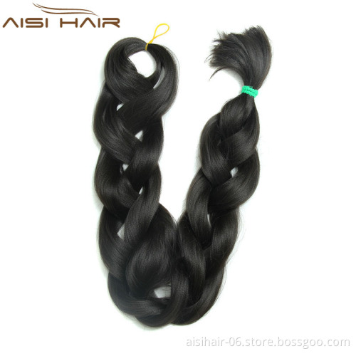 Aisi Hair Heat Resistant Yaki Style Synthetic 82 inch 165 g Long Jumbo Braid Hair Extension